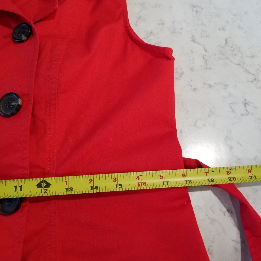 👗CABI RED SLEVELESS DRESSCOAT. - Picture 9 of 16